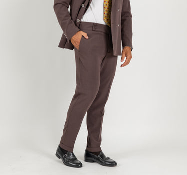Abito doppio petto con pantalone con bustino - Moro