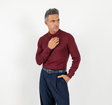 Long Sleeve Thread Polo - Green