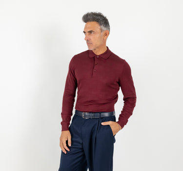 Long Sleeve Thread Polo - Green