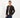 Cardigan a giacca scollo coreano - Moro
