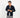 Cardigan a giacca scollo coreano - Blu