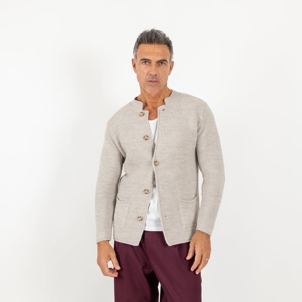 Cárdigan de hilo con botones - Ice