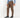 Pantalone in gabardina chiusura laterale - Marrone
