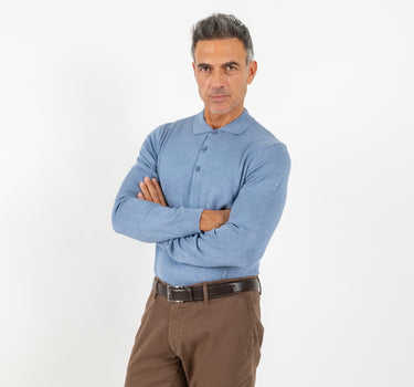 Long Sleeve Thread Polo - Green