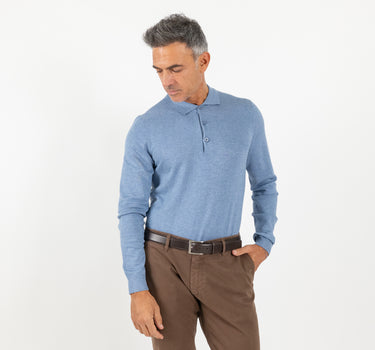 Long Sleeve Thread Polo - Green