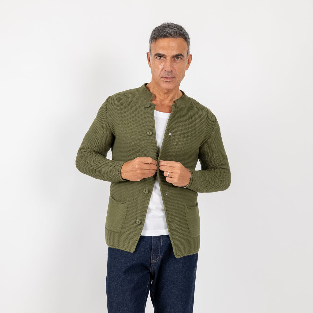 Cárdigan de hilo con botones - Ice