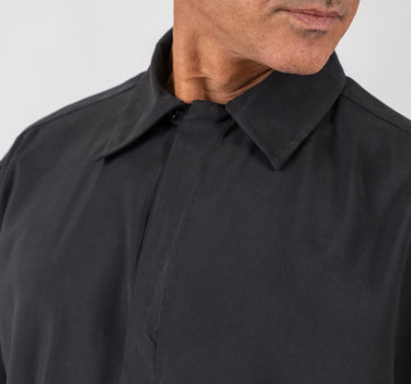Long Sleeve Viscose Shirt - Black