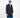 Cappotto lungo doppiopetto bottoni argento - Blu