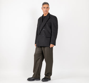 Cappotto corto doppiopetto oversize  - Nero