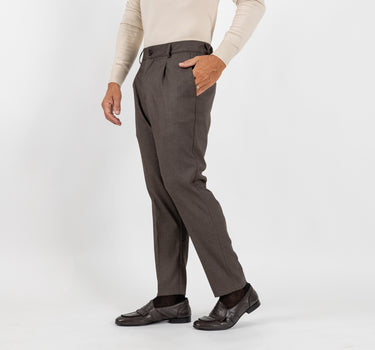 Pantalón Clásico con Pinzas - Beige 