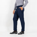 Pantalone Classico con Bottone Centrale e Molla sul Retro - Blu