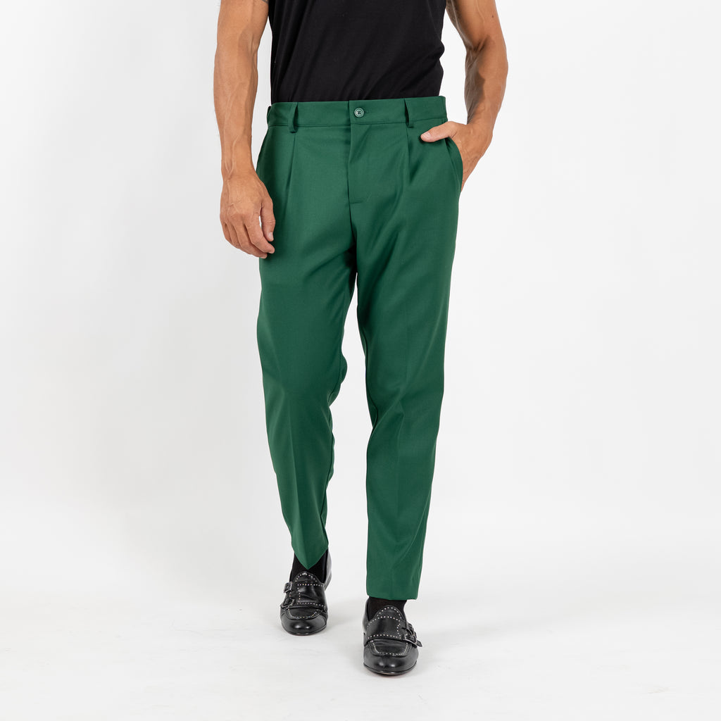 Pantalón Clásico con Pinzas - Beige 