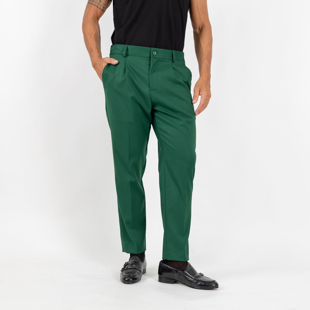 Pantalón Clásico con Pinzas - Beige 