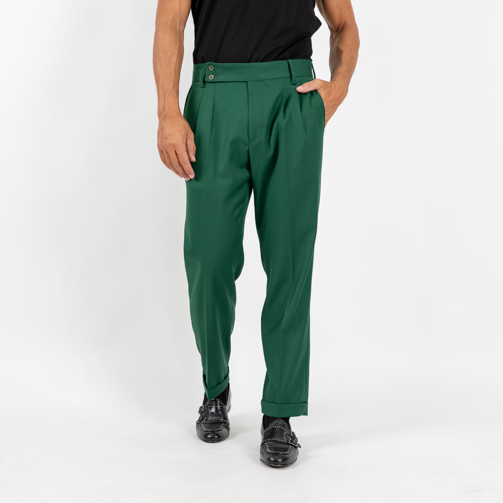 Classic Trousers with Pleats - Beige 