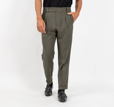 Classic Trousers with Pleats - Beige 
