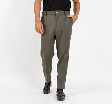 Pantalón Clásico con Pinzas - Beige 