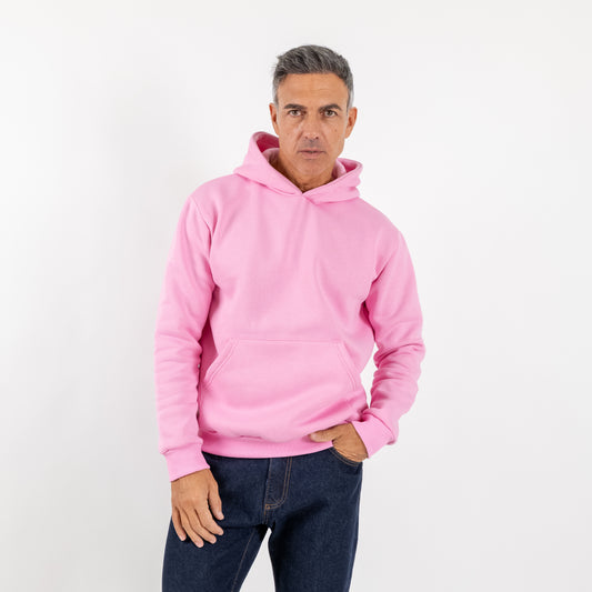 Felpa regular con cappuccio - Rosa