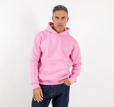 Felpa regular con cappuccio - Rosa