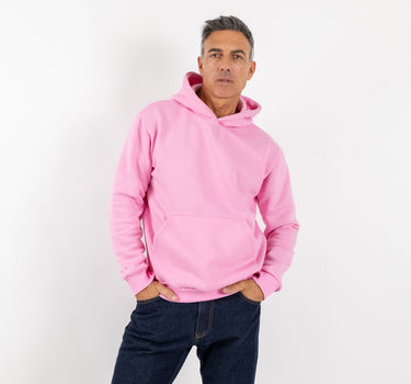 Felpa regular con cappuccio - Rosa
