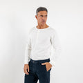 Maglia serafino con bottoni tono su tono - Bianco