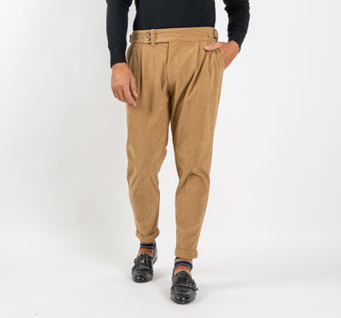 Classic Trousers with Pleats - Beige 