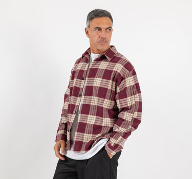 Camicione cropped a quadri - Bordeaux