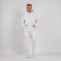 Chándal con sudadera y pantalón palazzo - Blanco