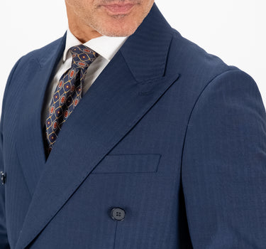 Traje cruzado con botones dorados - Biscuit