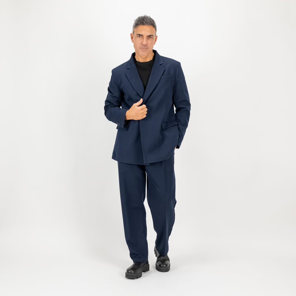 Vestido extragrande de un solo botón - Azul medianoche