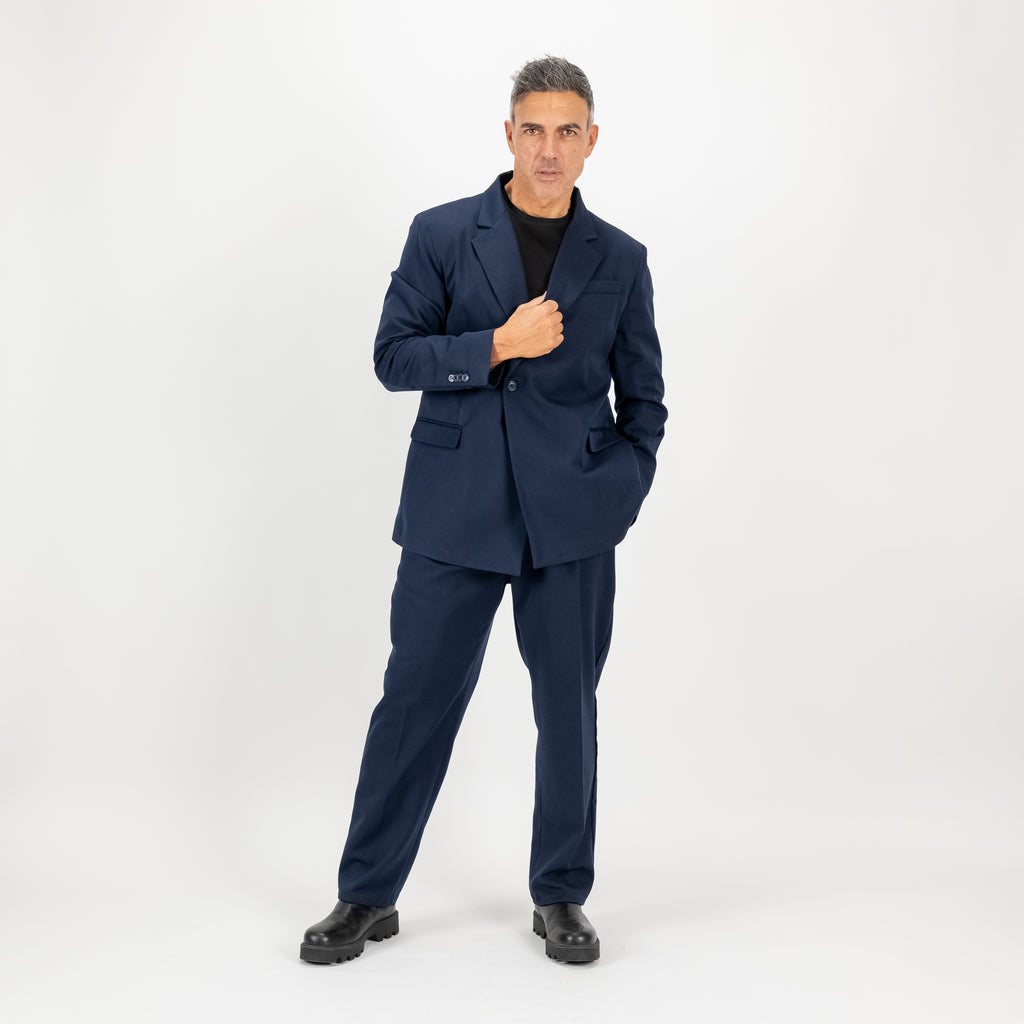 Vestido extragrande de un solo botón - Azul medianoche