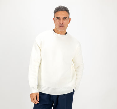 Maglione girocollo oversize - Panna