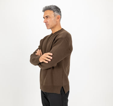 Maglione girocollo oversize - Moro