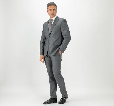 Abito monopetto con pantalone con molla - Grigio