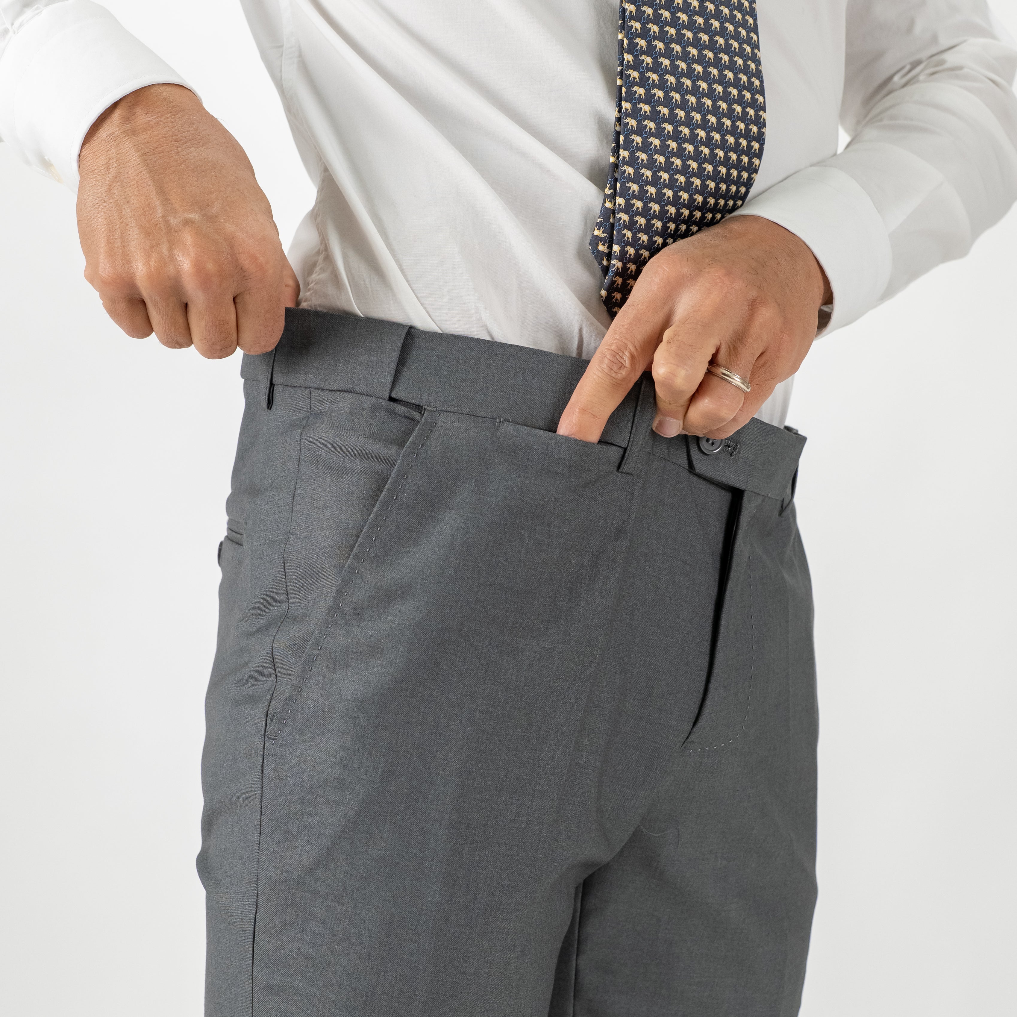 Single-breasted suit with cropped trousers - Grey