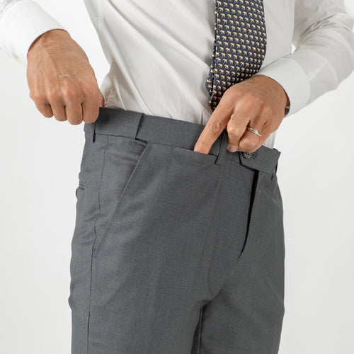 Abito monopetto con pantalone con molla - Grigio