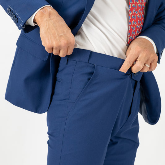 Abito monopetto con pantalone con molla - Blu Navy