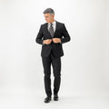 Single-breasted suit with cropped trousers - Black