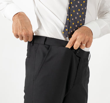 Abito monopetto con pantalone con molla - Nero