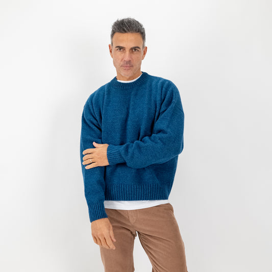 Maglione crop boxy fit - Blu Navy