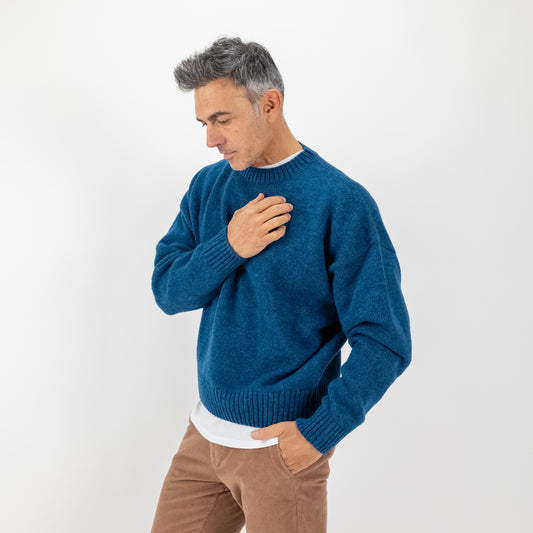 Maglione crop boxy fit - Blu Navy