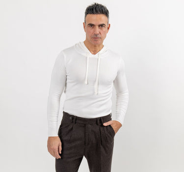Jersey de hilo con capucha - Blanco