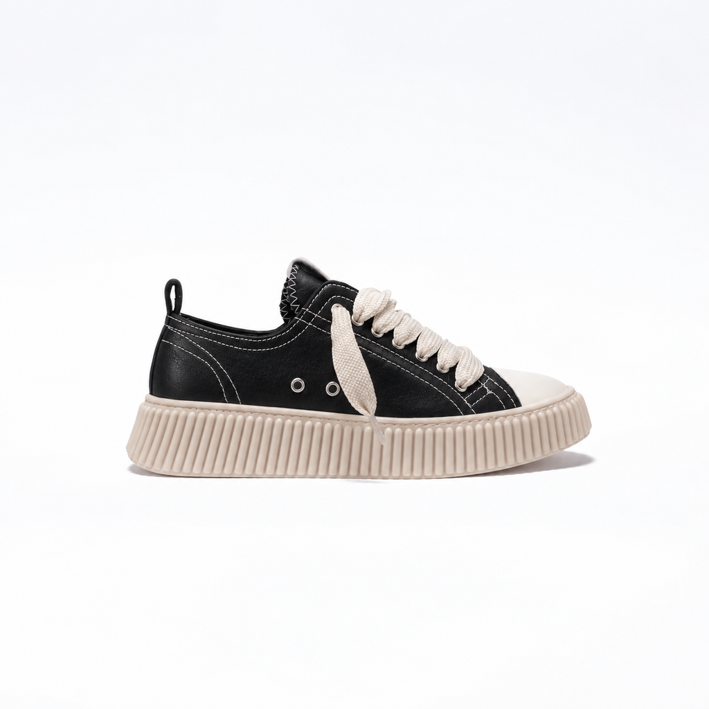 Sneaker Para Alta in Pelle – Nero
