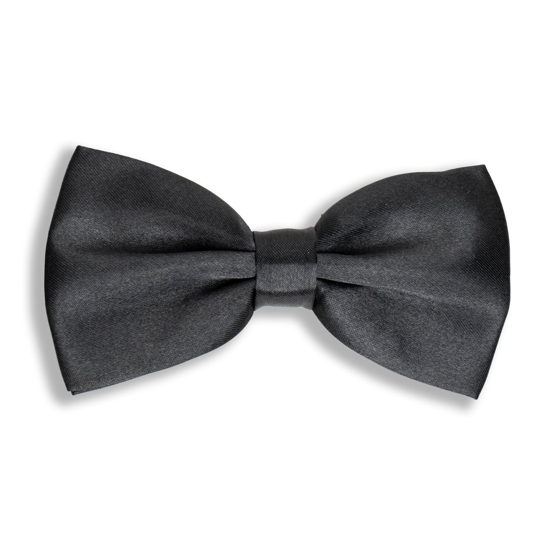 Silk effect bow tie with adjustable hook closure - Black