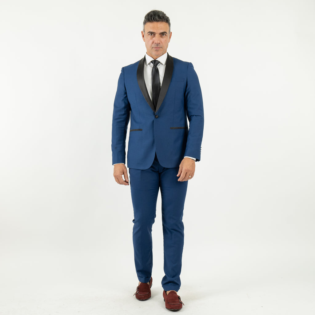 Tuxedo with Satin Effect Lapel - Royal Blue