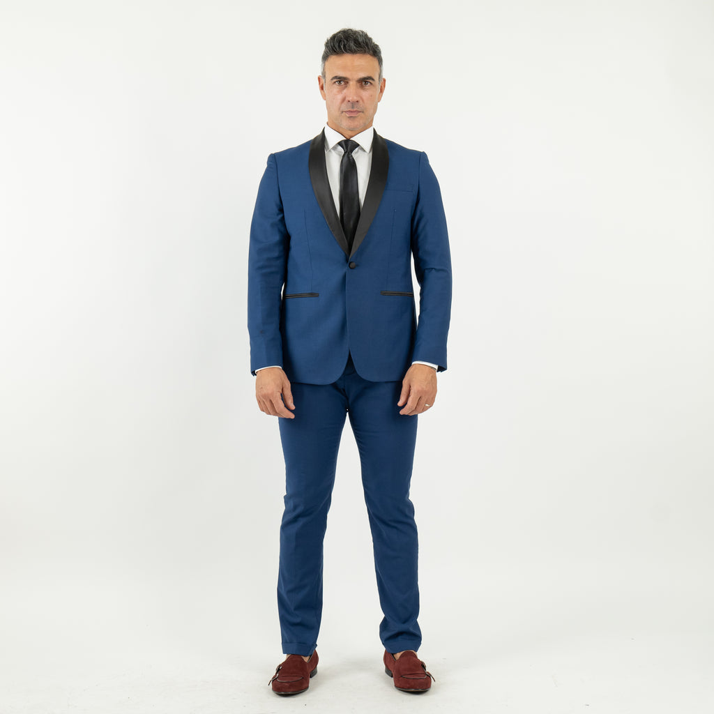 Tuxedo with Satin Effect Lapel - Royal Blue