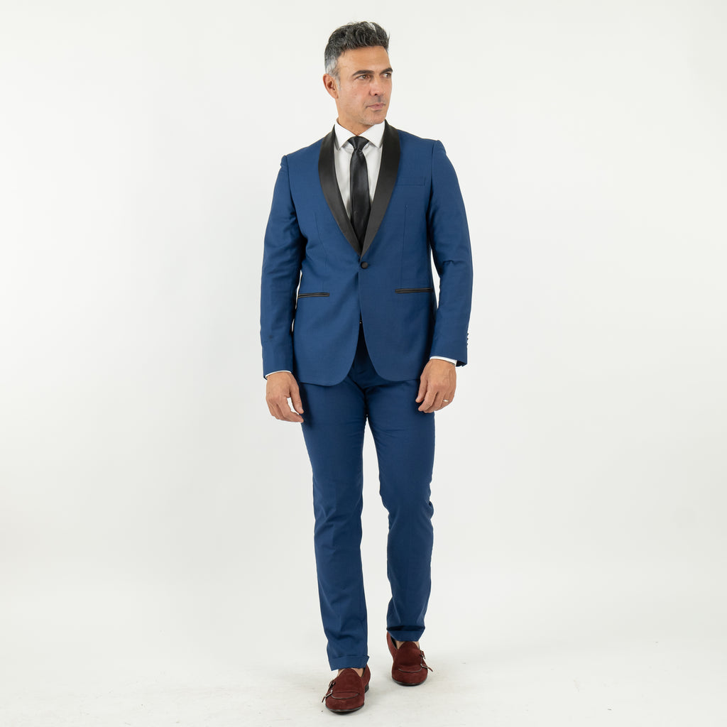 Tuxedo with Satin Effect Lapel - Royal Blue