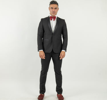 Tuxedo with Satin Effect Lapel - Black