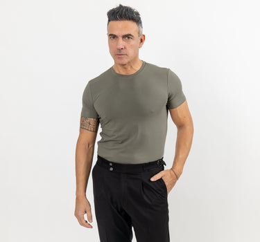 Camiseta fina Slim Fit - Verde militar
