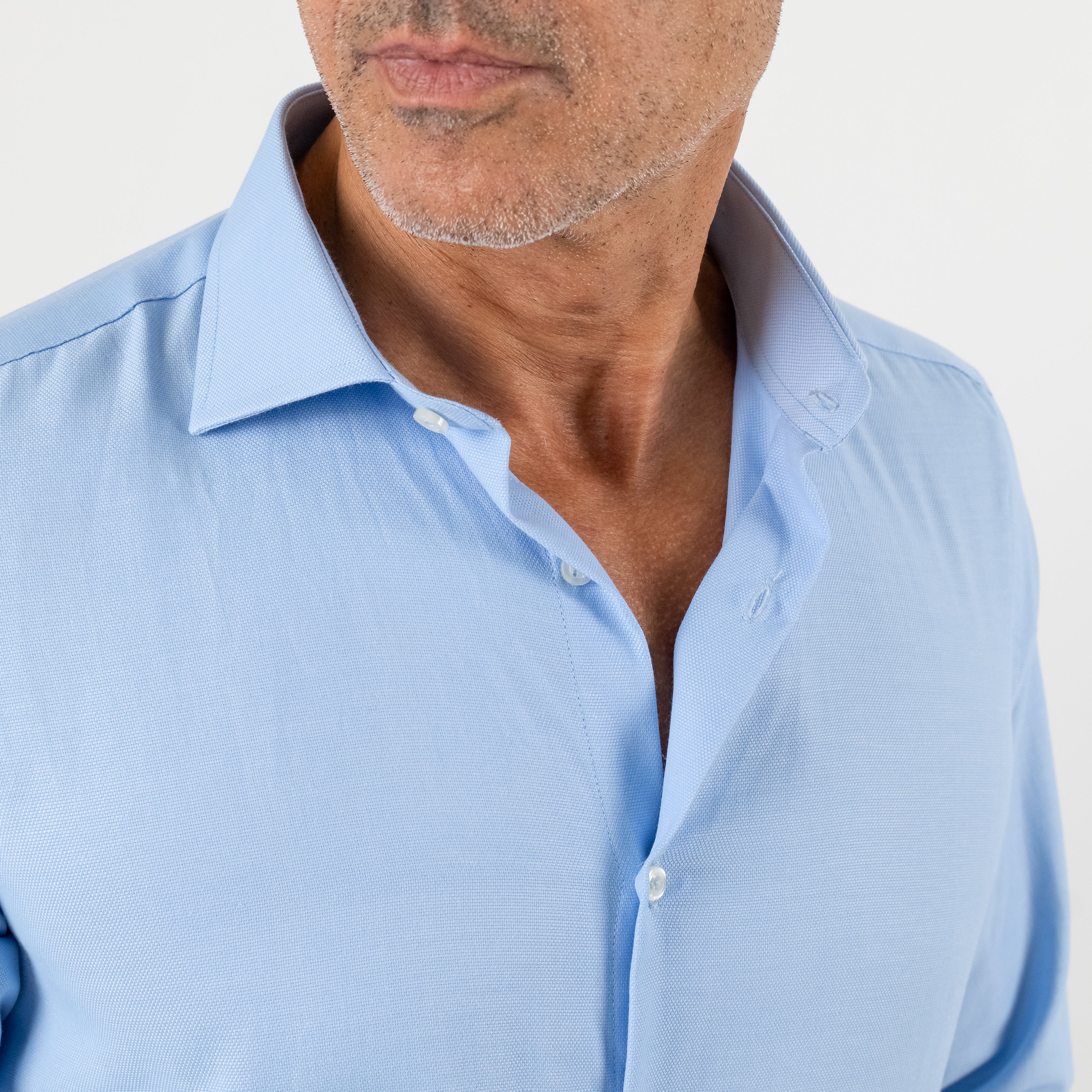 Camicia sartoriale tessuto Oxford - Celeste