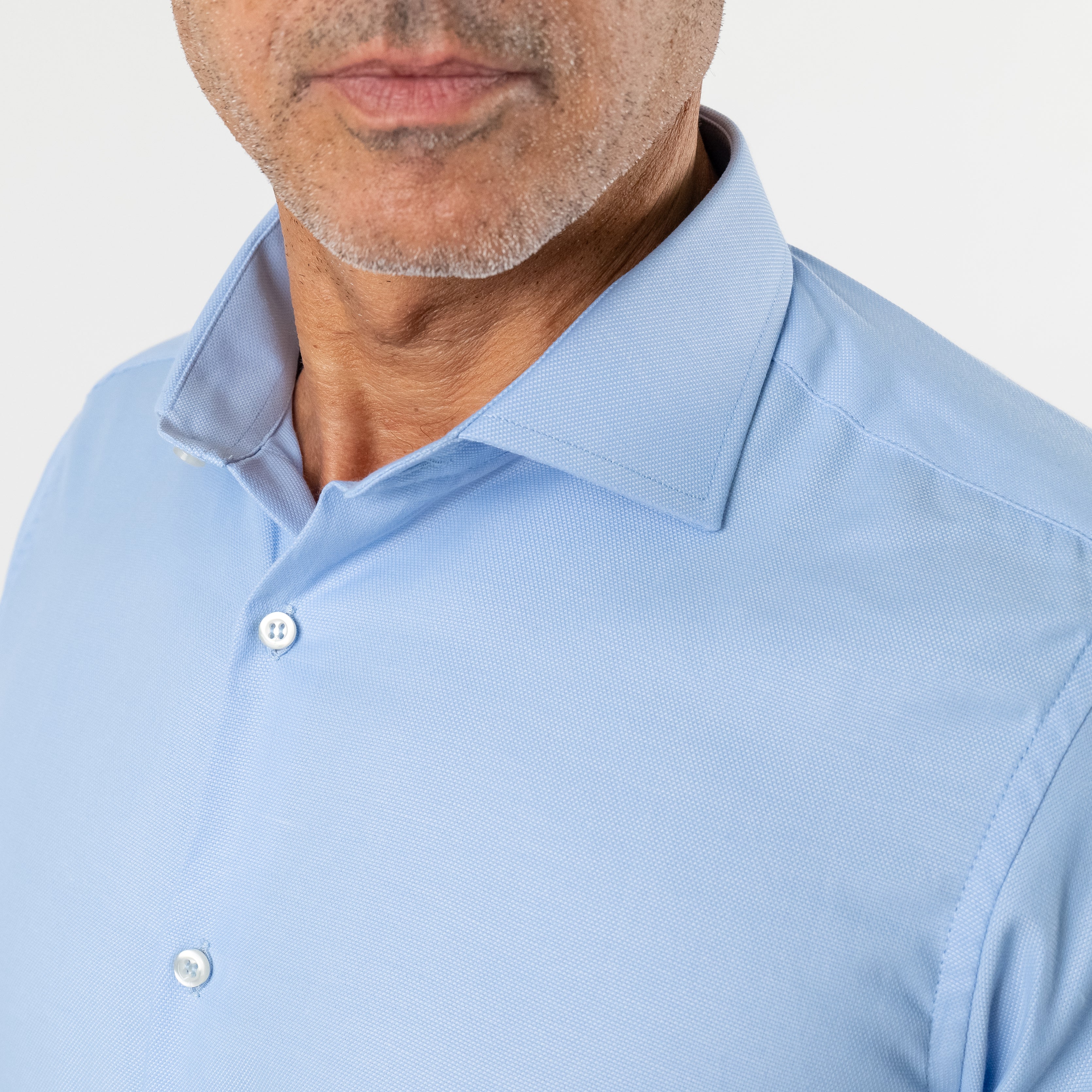 Camicia sartoriale tessuto Oxford - Celeste